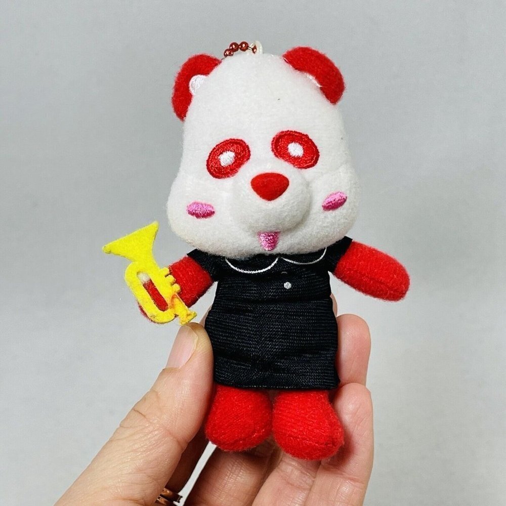 Amg Trumpet Panda Plush 4” Girl Red Musician Musical Instrument Chain Hang Japan